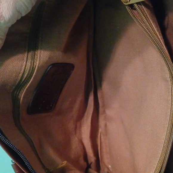 Relic hobo style suede bag. Dark Tan - Picture 4 of 7